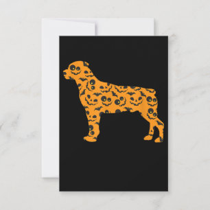 Cartons Réponse Citrouille Rottweiler forme de chaume drôle effray