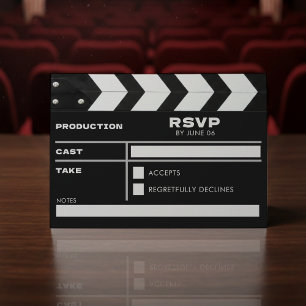 Cartons Réponse Clap Board de Film Cinéma