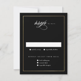 Cartons Réponse Classic Elegant Script Mariage or