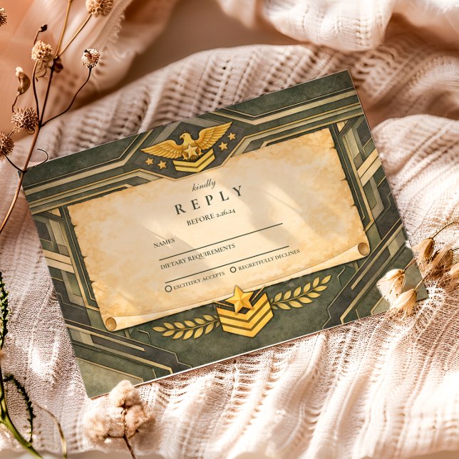 Cartons Réponse Classic Military Graduation Ceremony (Créateur téléchargé)