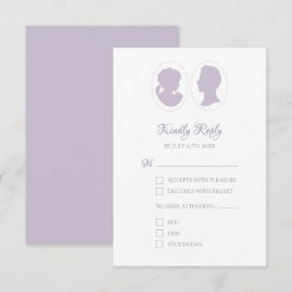 Cartons Réponse Classique Cameo Regency Purple Mariage