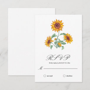 Cartons Réponse Classy Chic Sunflowers Botanical