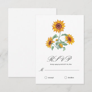 Cartons Réponse Classy Chic Sunflowers Botanical