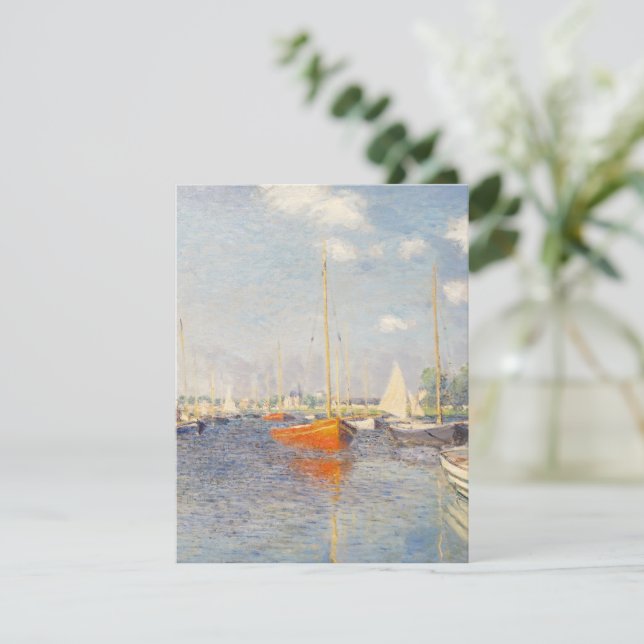 Cartons Réponse Claude Monet. Bateaux rouges, Argenteuil (Debout devant)