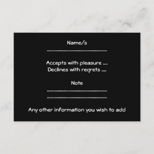 Cartons Réponse Clé d'or sur le noir