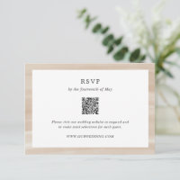 Coastal Chic Sandy Neutral QR Code élégant Mariage