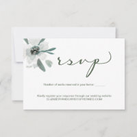 Code QR de mariage à l'aquarelle florale verte boh