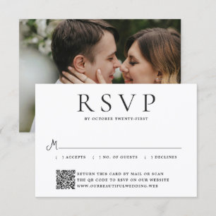 Cartons Réponse Code QR de mariage photo éditorial moderne