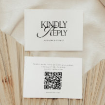 Code QR de mariage "Répondez s'il vous plaît" en s
