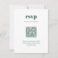 Code QR de mariage tendance vert moderne mélange a