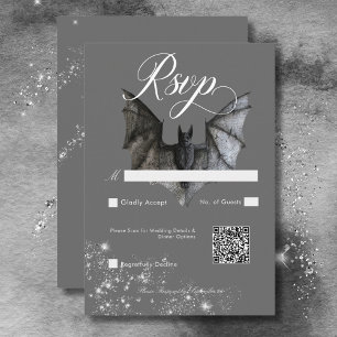 Cartons Réponse Code QR Mariage pour chaume et diamants d'Hallowee