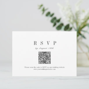 Cartons Réponse Code QR minimaliste mariage sophistiqué