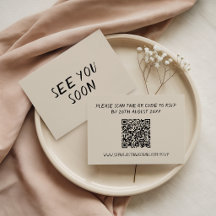 Code QR minimaliste moderne pour mariage manuscrit
