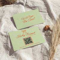 Code QR moderne couleur rétro Mariage de ruban
