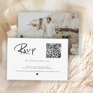 Cartons Réponse Code QR Photo Noir & Blanc