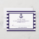 Cartons Réponse Collection de Mariages de la marine d'Ancres nauti (Devant)