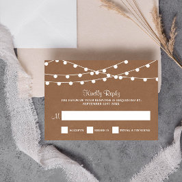 Cartons Réponse Collection de Mariages Rustic Kraft