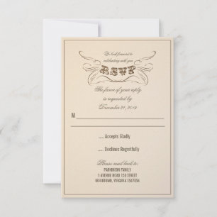 Cartons Réponse conception âgée par typographie vintage épousant