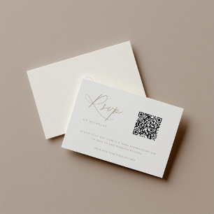 Cartons Réponse Contemporary Coastal Chic Wedding QR Code