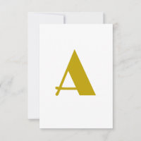 Couleur or Personnalisé Monogramme Lettre initiale