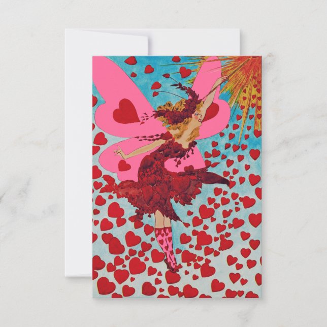 Cartons Réponse COULEURS DE CHANGEMENT DES Coeurs Fairy ~ Invitati (Devant)