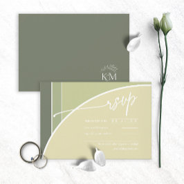 Cartons Réponse Couleurs Eucalyptus Mariage V2H Green ID901
