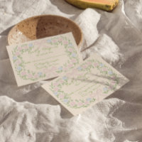 Couronne de fleurs de mariage rose vert dessinée à