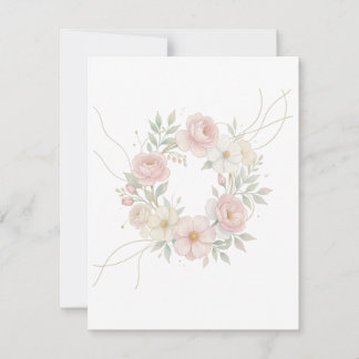 Cartons Réponse Couronne florale élégante pastel rose dessin botan