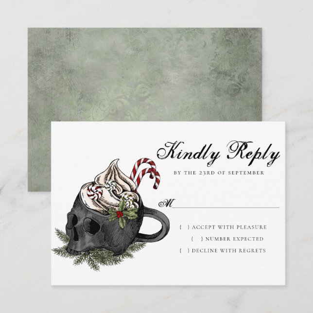 Cartons Réponse Creepy XMAS | Une tasse très gothique en forme de  (Devant / Derrière)