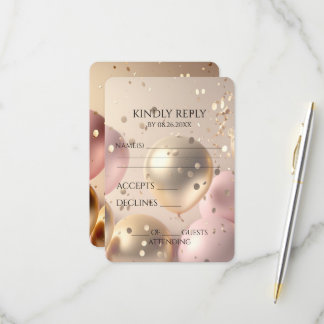Cartons Réponse Créez vos propres ballons d'or et de rose
