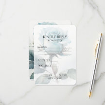 Créez votre propre Rose d'aquarelle bleu simple