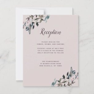 Cartons Réponse Crest jardin Mauve Purple Mariage Info Réception