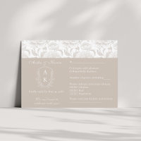 Crest Monogram Pale Taupe paysage Mariage
