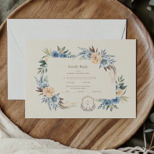 Cartons Réponse Crest Western Pays Bohème Floral Mariage