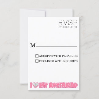 Cartons Réponse Custom I Love My Boyfriend - Ajouter photo et nom