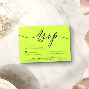 Cartons Réponse Cyber Lime Jet Black Minimal Moderne