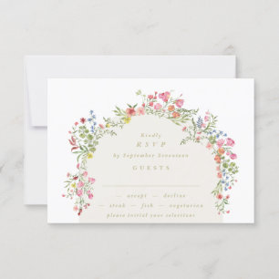 Cartons Réponse dainty romantique arche fleurie printemps jardin m
