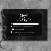 Dark gothique noir floral satin Mariage damassé