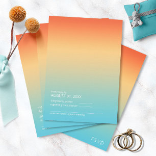 Cartons Réponse Dégradé de teinte de mariage Tropical Sky ID741