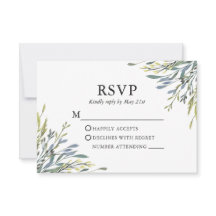 Delicate Aquarelle Botanique Mariage de verdure