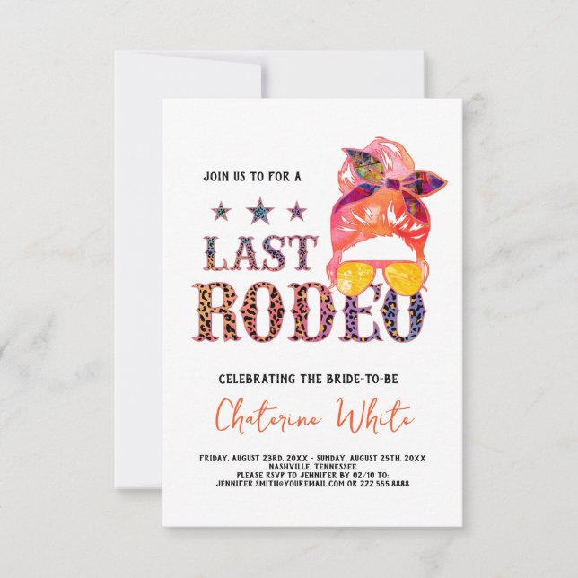 Cartons Réponse Dernière Fête de Bachelorette à Nashville (Devant)