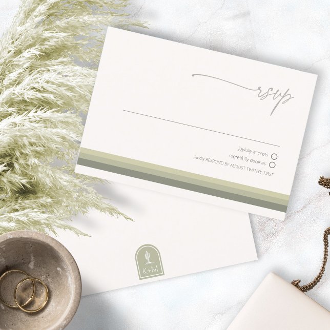 Cartons Réponse Desert Vibes Mariage Sage ID1019 (Créateur téléchargé)
