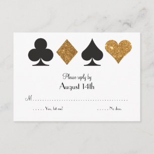 Cartons Réponse Destin Las Vegas épousant des parties