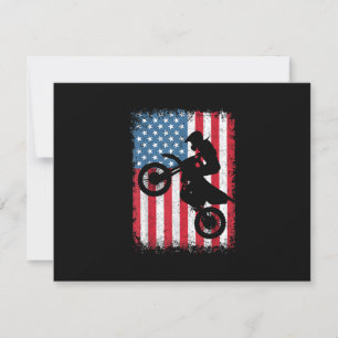 Cartons Réponse Dirt Vélo Drapeau Américain Motocross Vélo Hommes