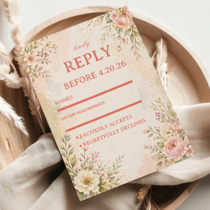 Cartons Réponse Douce Florale Romantique