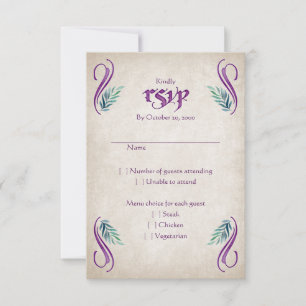 Cartons Réponse Dragon Floral Mariage
