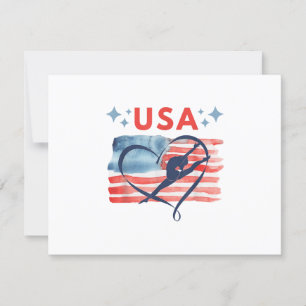 Cartons Réponse Drapeau patriotique américain Gymnastique Design p