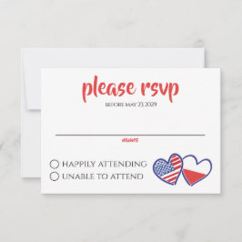 Cartons Réponse Drapeaux cardiaques américains polonais