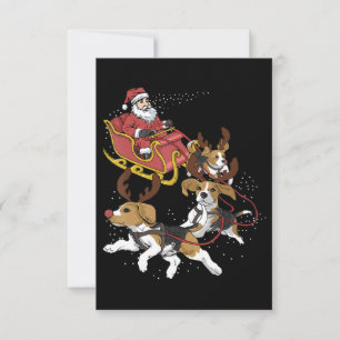 Cartons Réponse Drôle Beagle chien cadeau de Noël pour Amoureux de