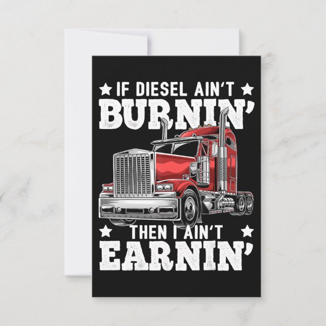 Cartons Réponse Drôle Trucker Trailer Truck Driver Don (Devant)